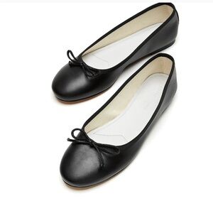 SisterSoeur black calf leather ballet flat size 39